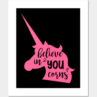 Pink Unicorn Motivation Quote Posters and Art